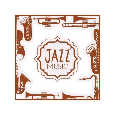 caz etiket izole simge müzik