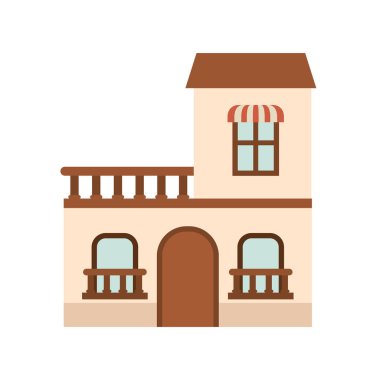 ön görünümü ile ev izole simgesi