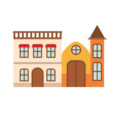 mahalle evleri izole simgesi