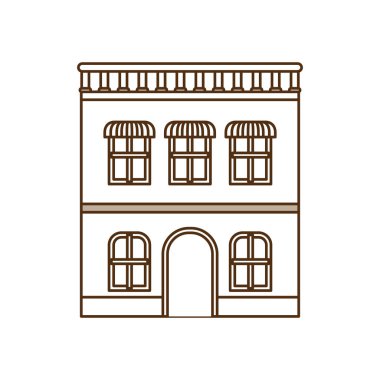 ön görünümü ile ev izole simgesi