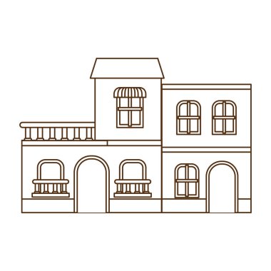 mahalle evleri izole simgesi