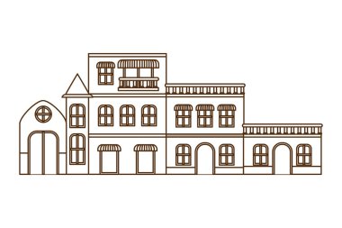 mahalle evleri izole simgesi