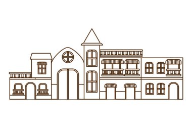 mahalle evleri izole simgesi