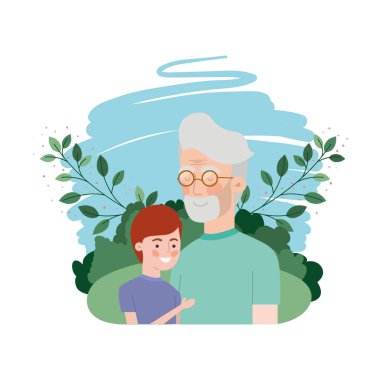 manzara karakteri ile çocuk ve dedesi
