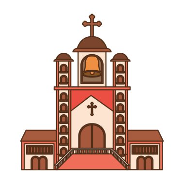 ön görünümü izole simgesi ile kilise