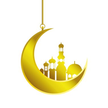 ay ramazan kareem cami binaları ile asılı