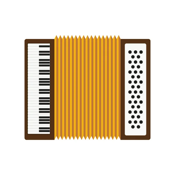 Guitare et accordéon icône isolée — Image vectorielle