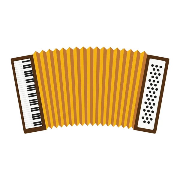 Cute accordion isolated icon — Stock Vector