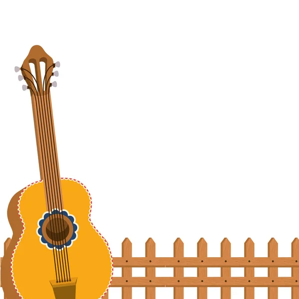 Instrumento musical icono de guitarra — Vector de stock