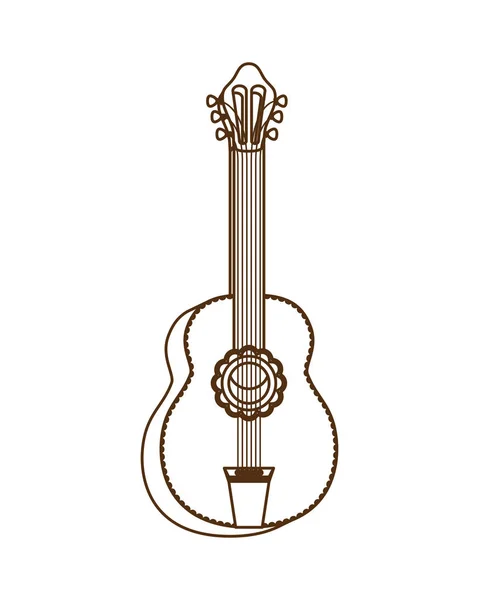 Instrumento musical icono de guitarra — Vector de stock