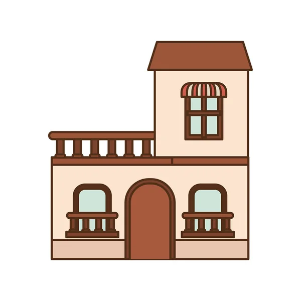 Дом с видом на улицу — стоковый вектор