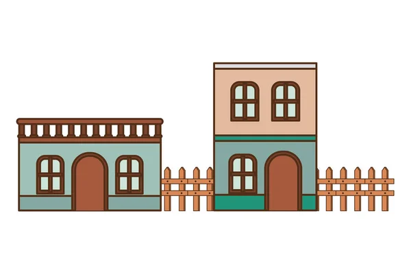 Maisons de quartier icône isolée — Image vectorielle