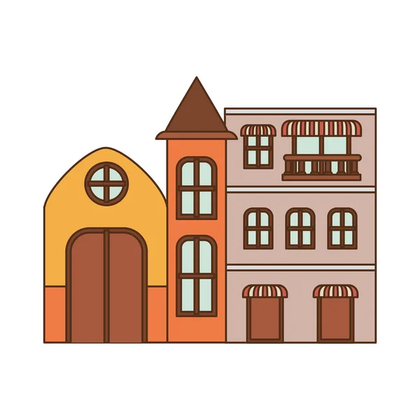 Соседние дома — стоковый вектор