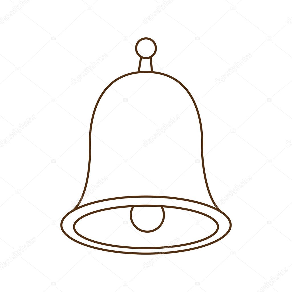 cute bell isolated icon