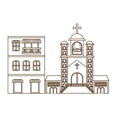 mahalle evleri izole simgesi