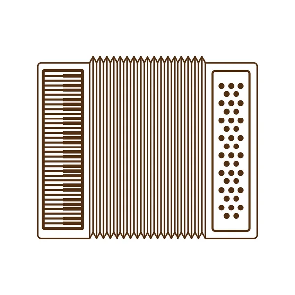 Icône isolée accordéon mignon — Image vectorielle