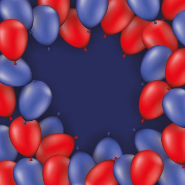 balonlar heliun kırmızılar ve maviler ile kare kare