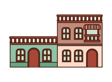 mahalle evleri izole simgesi
