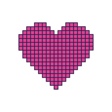 pixelate kalp aşk simgesi