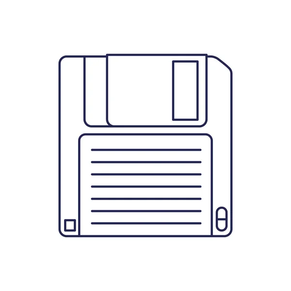 Retro floppy disk icon — Stock Vector