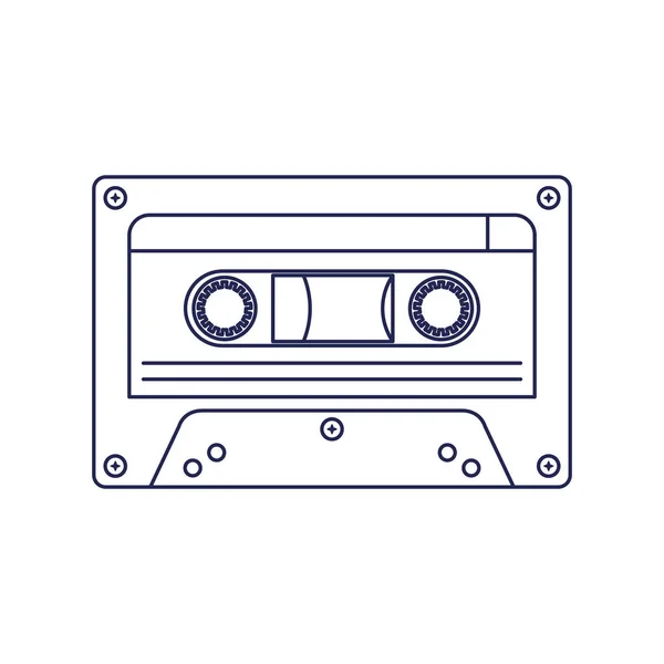Ícone de música cassete retro —  Vetores de Stock