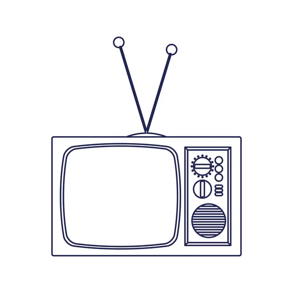 Retro-TV ninetys Symbol — Stockvektor