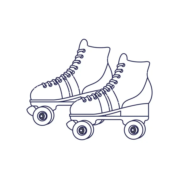 Rouleaux de skate icône de ninetys — Image vectorielle