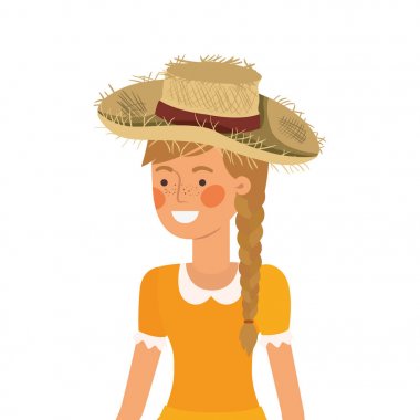 hasır şapkalı çiftçi kadın