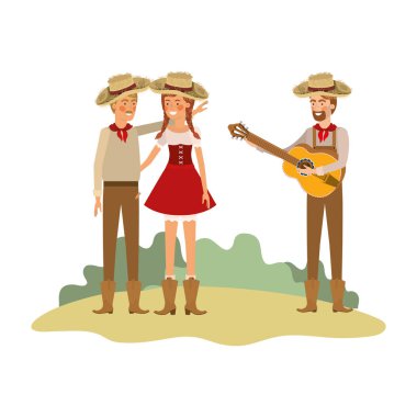 müzik aletleri ile insan çiftçilerin grup