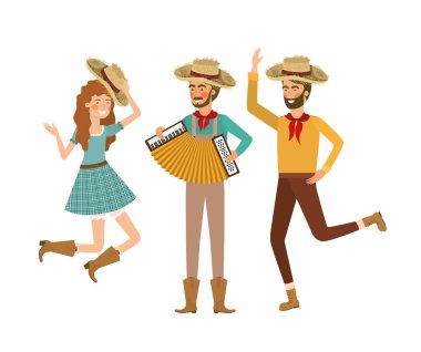müzik aletleri ile insan çiftçilerin grup