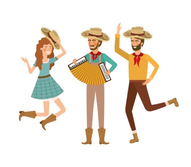 müzik aleti ile insan çiftçilerin grup