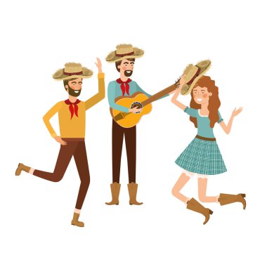 müzik aleti ile insan çiftçilerin grup