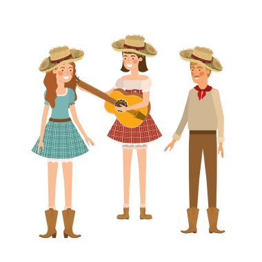 müzik aleti ile insan çiftçilerin grup