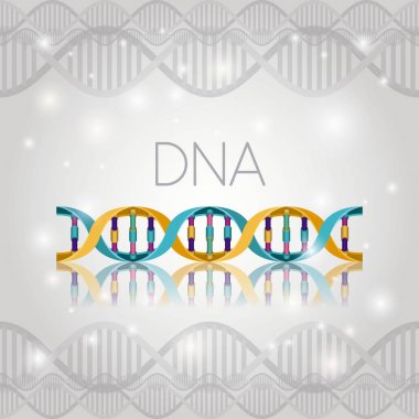 çizgi yapısı deseni üzerinde DNA molekülü