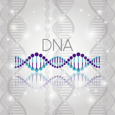 çizgi yapısı deseni üzerinde DNA molekülü