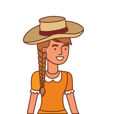 hasır şapkalı çiftçi kadın