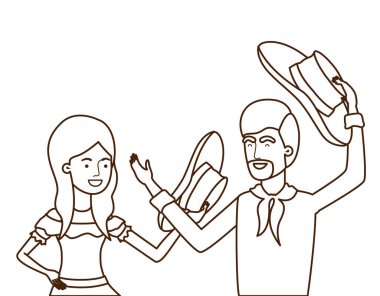 hasır şapka ile konuşan çiftçi çift