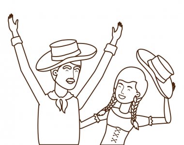 hasır şapka ile konuşan çiftçi çift