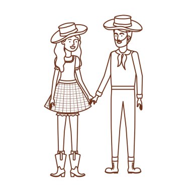 hasır şapka ile konuşan çiftçi çift