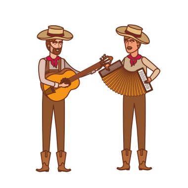 müzik aletleri ile çiftçi erkekler