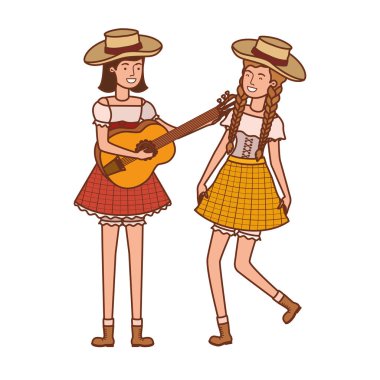 müzik aletleri ile çiftçi kadın
