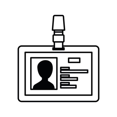 beyaz arka planlı kimlik kartı silueti