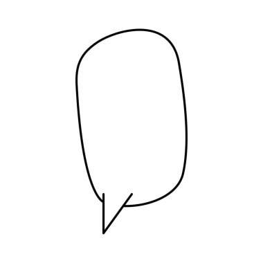 Beyaz arka plan ile konuşma balonu