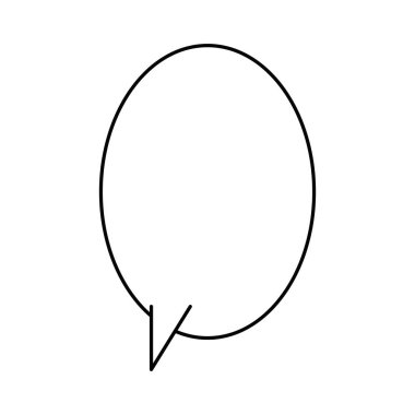 Beyaz arka plan ile konuşma balonu