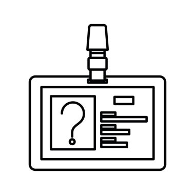 beyaz arka planlı kimlik kartı silueti