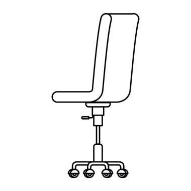 beyaz arka plan ile ofis koltuğu silueti