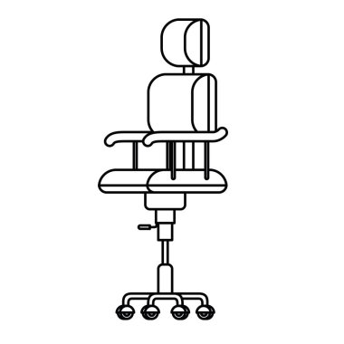 beyaz arka plan ile ofis koltuğu silueti