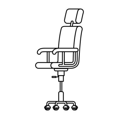 beyaz arka plan ile ofis koltuğu silueti