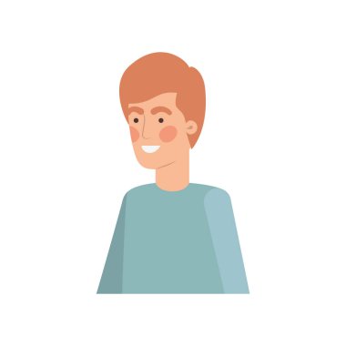 genç adam avatar karakter vektörü