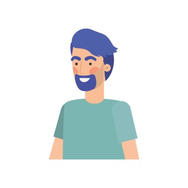 genç adam avatar karakter vektörü